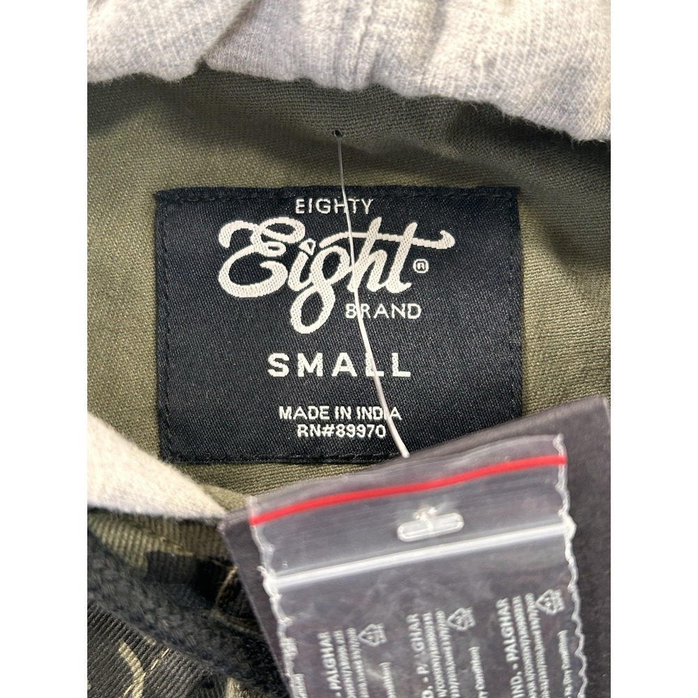 Eighty Eight Hoodie Button Front Camo Green‎ Shirt Men's Small NWT - Picture 6 of 13